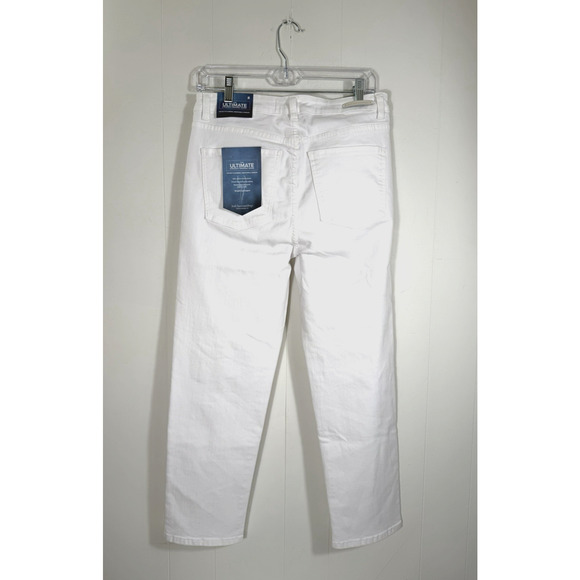 Soft Surroundings The Ultimate Straight Cropped Jeans Slimming Size 8 White New - Picture 2 of 13